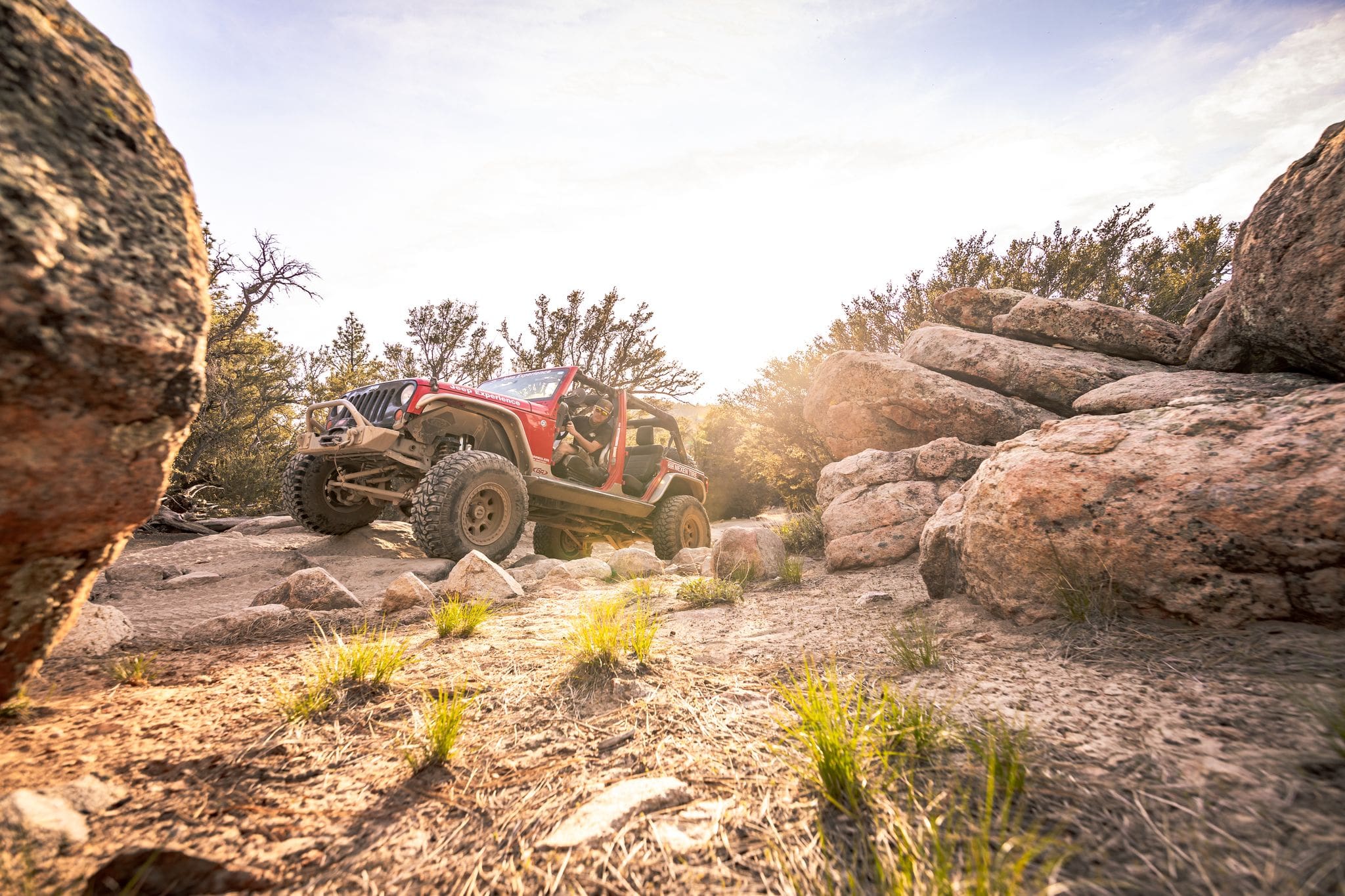 Crawling over rocks